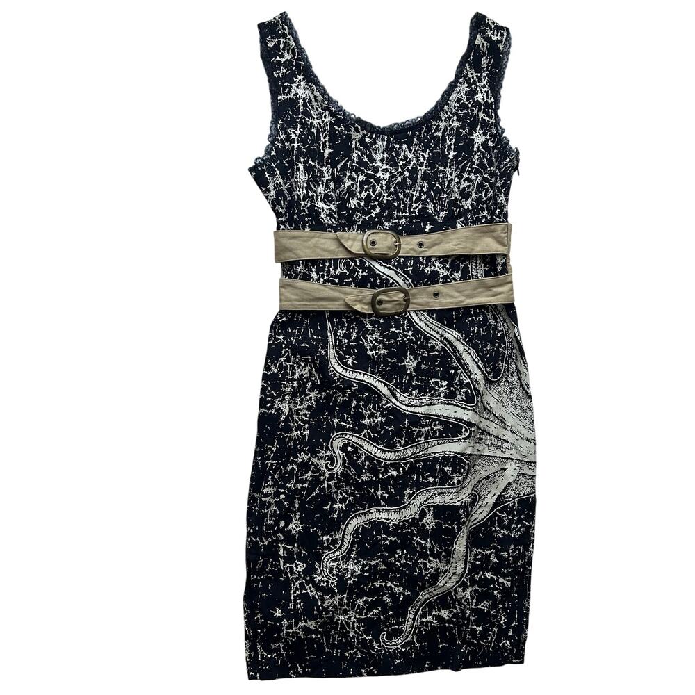 Too Fast Black Octopus Dress Size Small